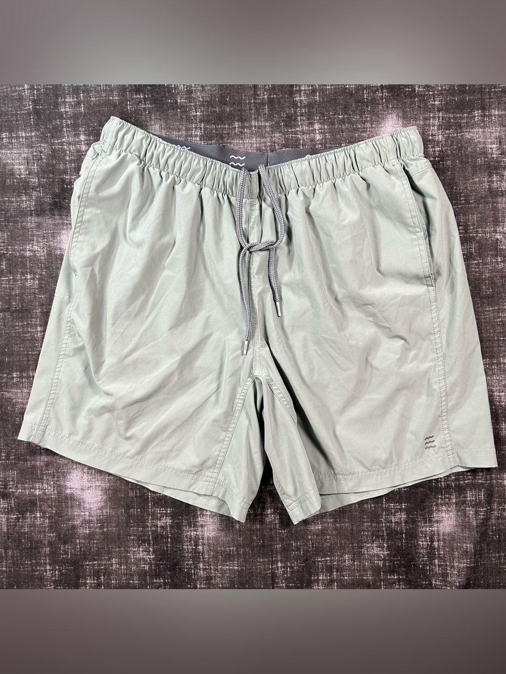Free Fly Breeze Shorts Mens XL 7" Green Haze Athletic Lined Stretch Performance